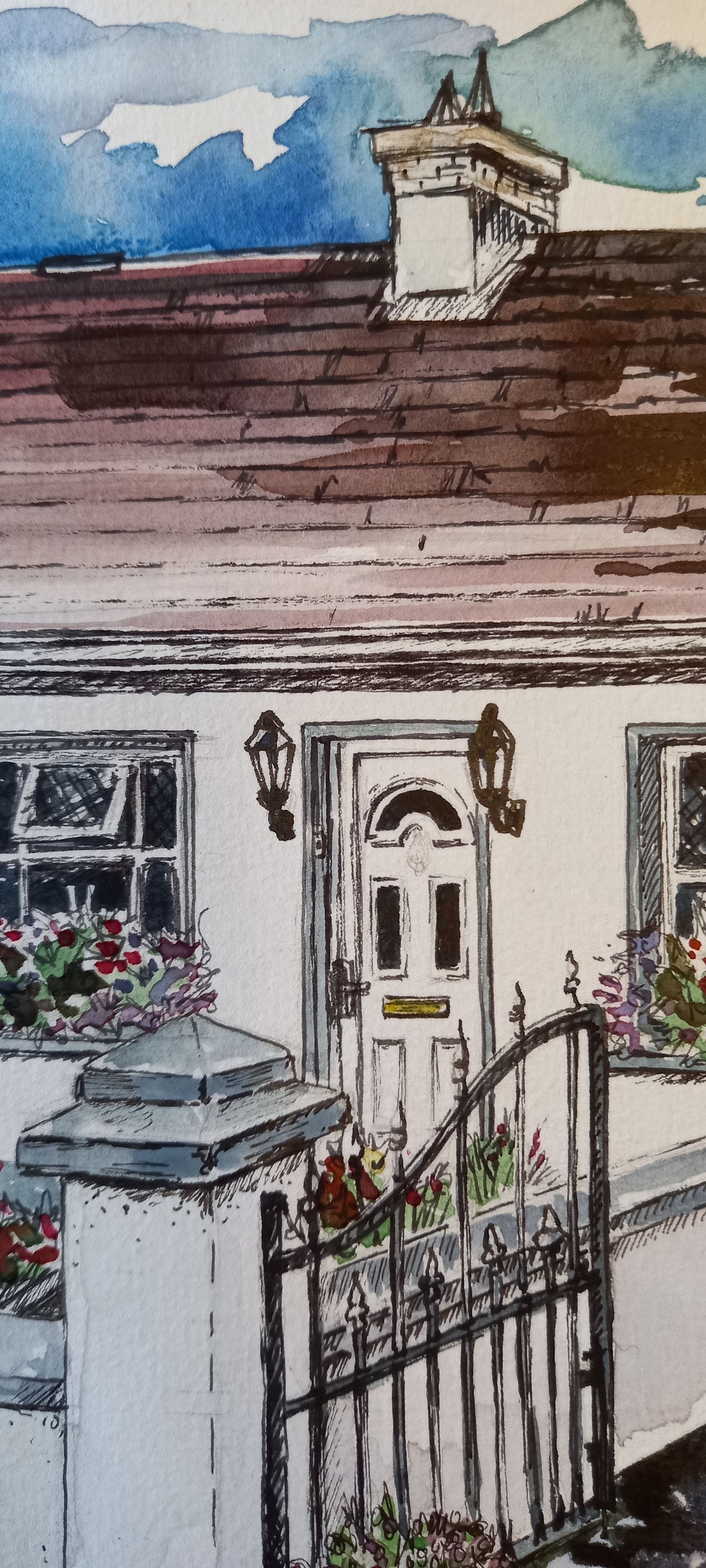 WATERCOLOUR & INK HOUSE PORTRAIT