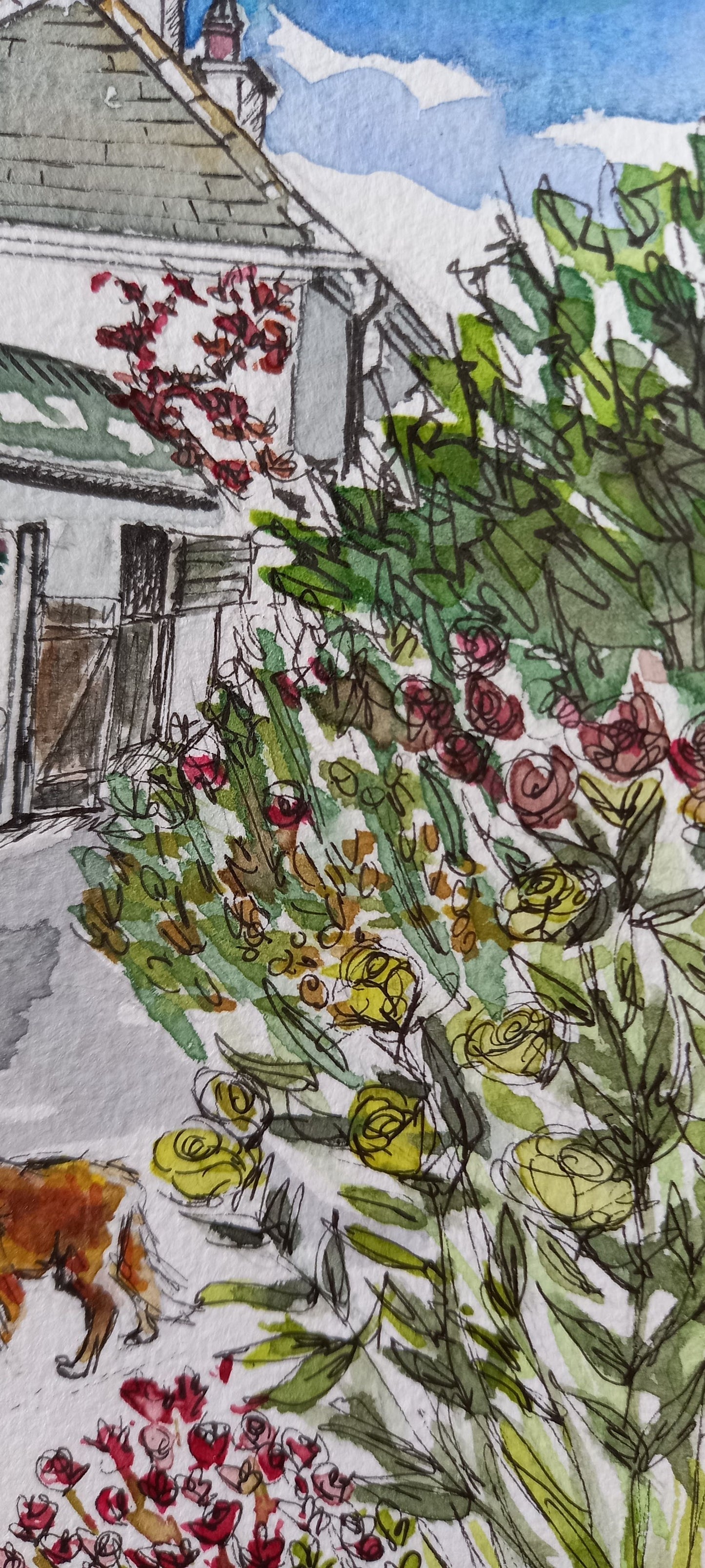 WATERCOLOUR & INK HOUSE PORTRAIT