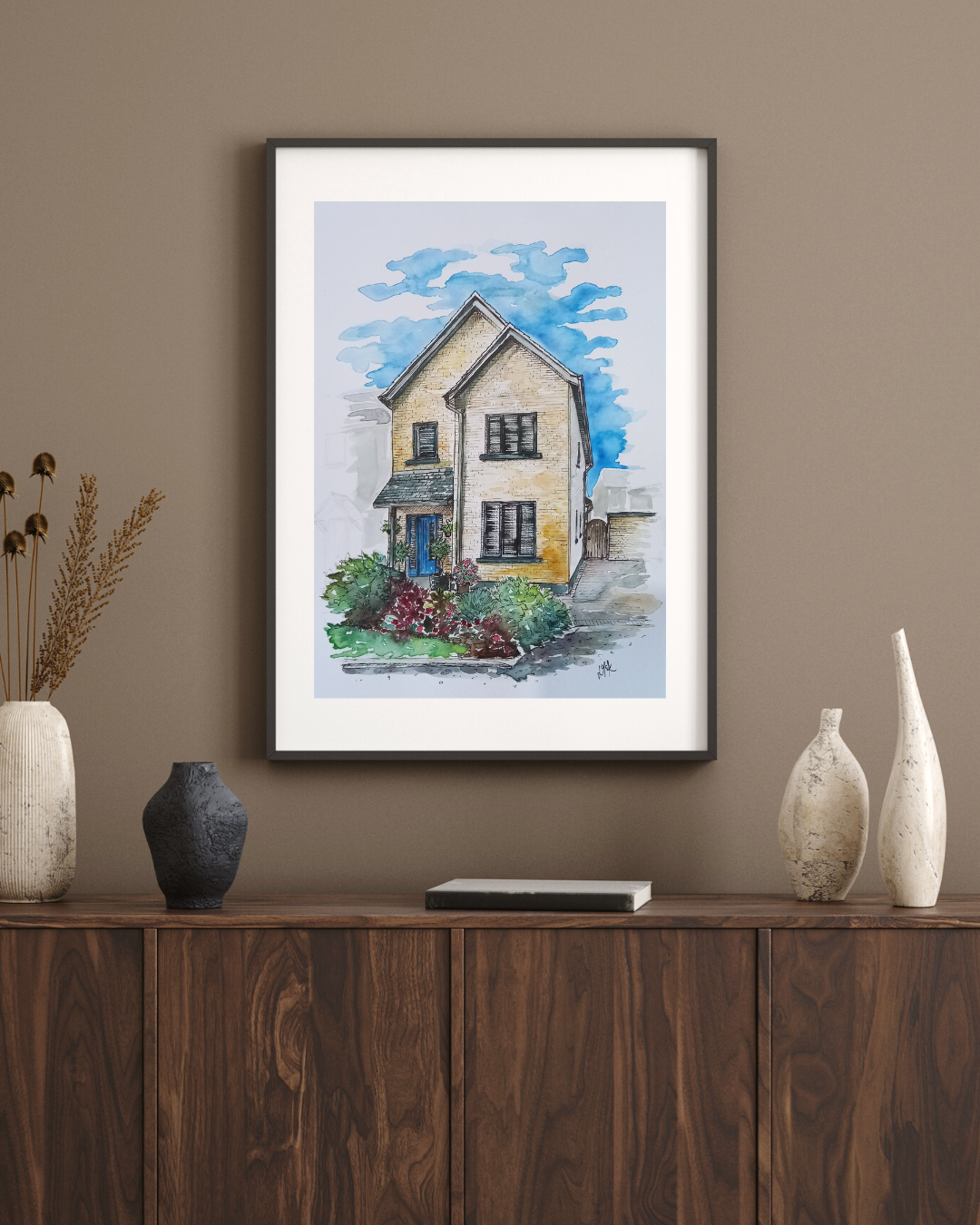 WATERCOLOUR & INK HOUSE PORTRAIT