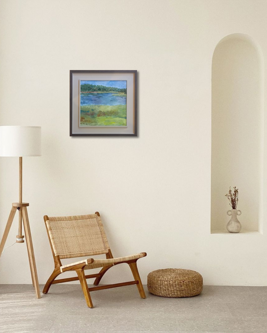 'Glimmer' Oil on Canvas, professionally framed.