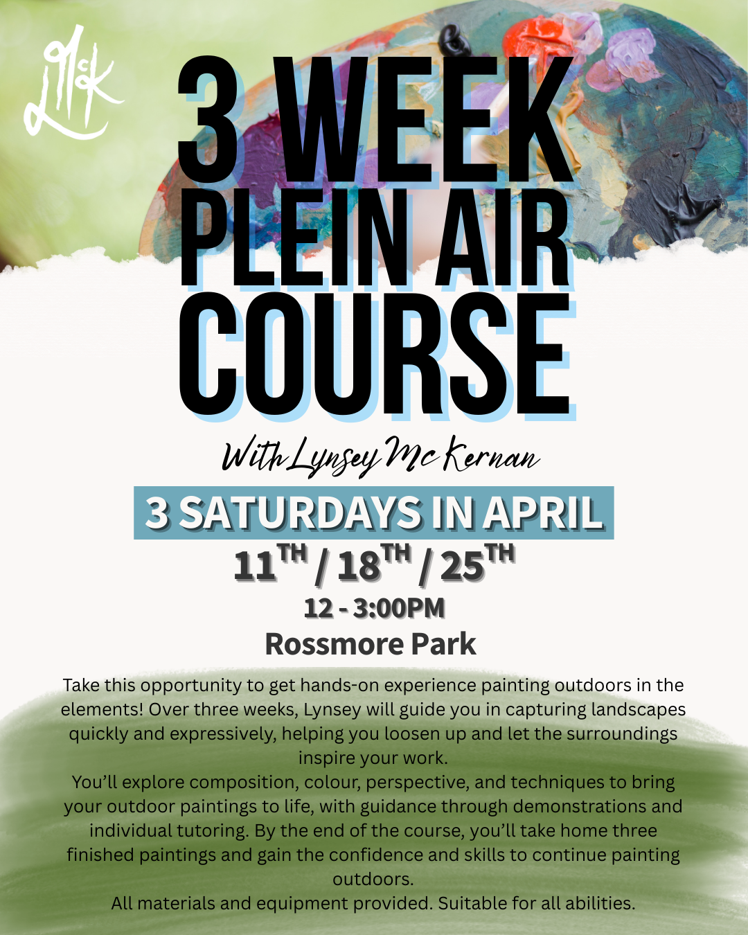3 week plein air course in April